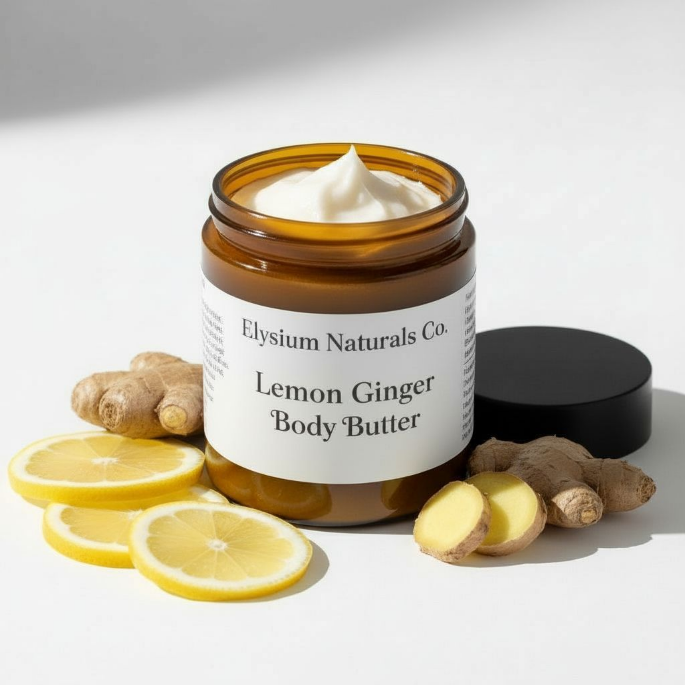 Lemon + Ginger Whipped Butter – Bright, Gentle Moisturizer for Eczema